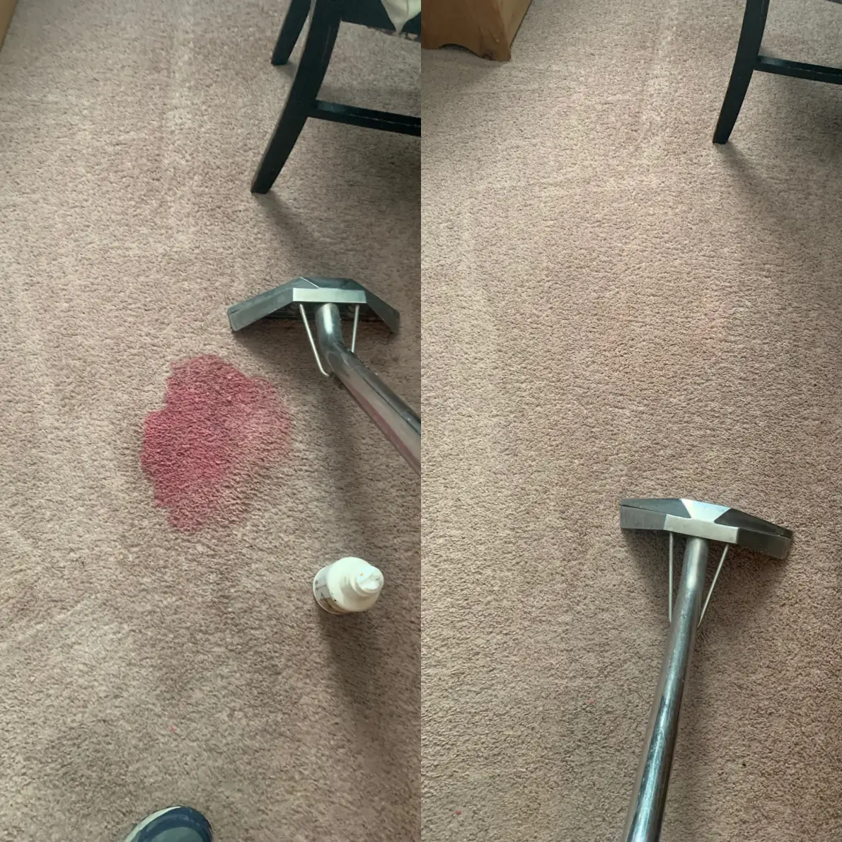 Stain Removal — before and after comparison